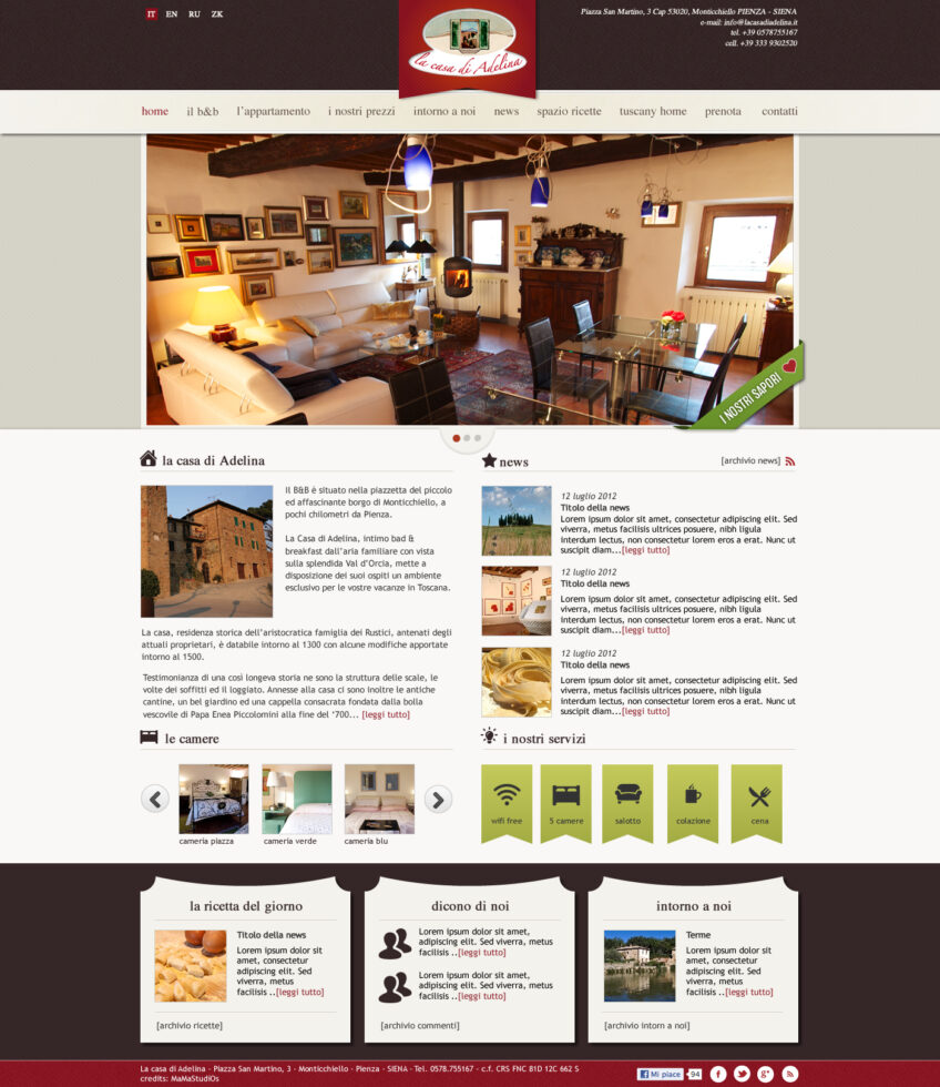sito web per bed and breakfast